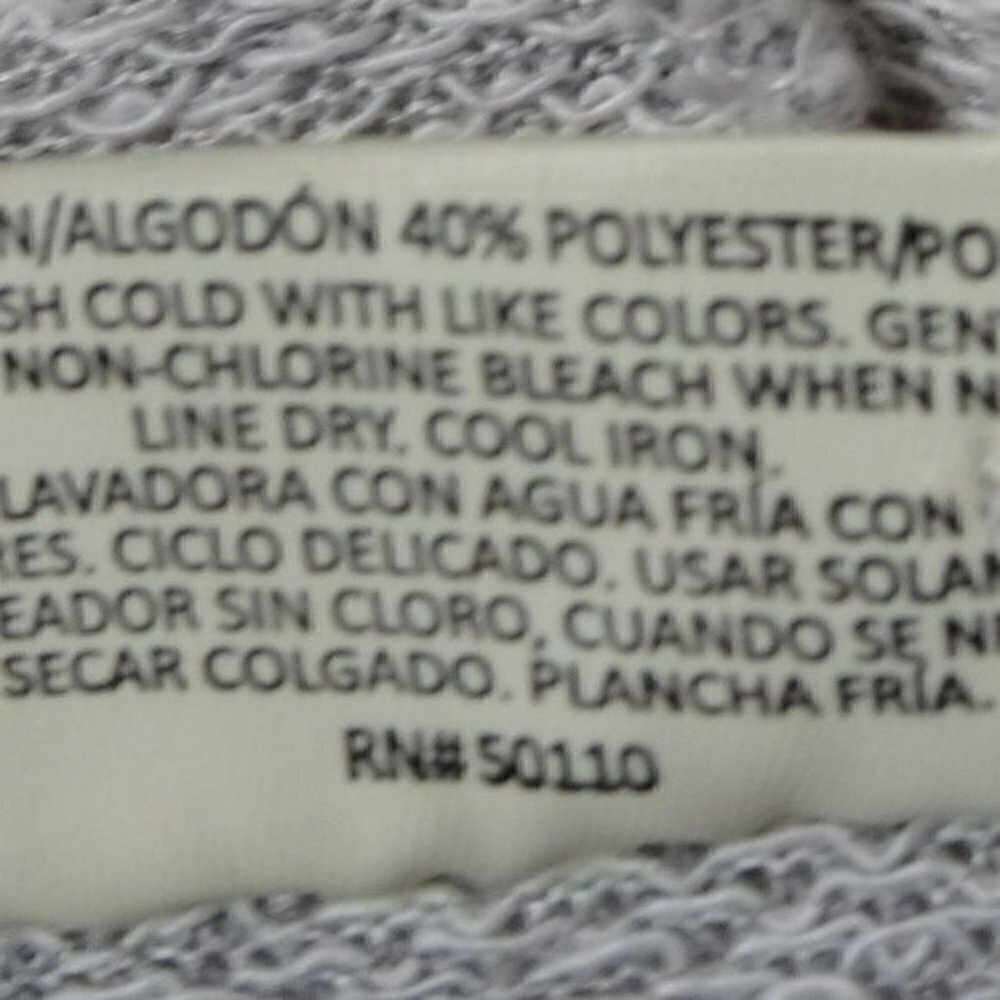 Bobbie Brooks "Love" Gray Sweatshirt Small - Picture 5 of 6